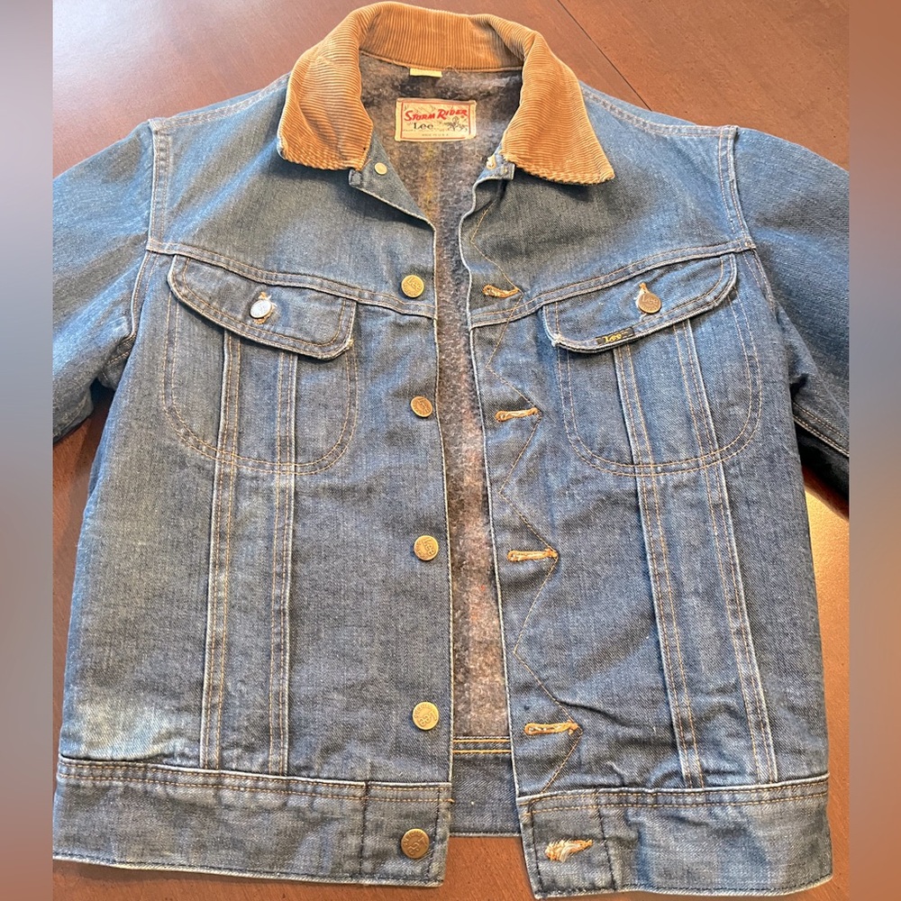 Vintage Lee Storm Rider Wool-Lined Jean Jacket